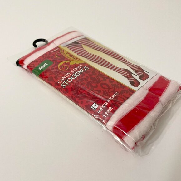 Amscan Adult Candy Stripe Stockings One Size Fits Most Halloween - Picture 10 of 11
